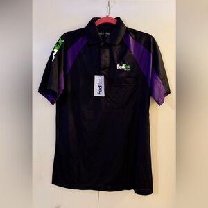 Dex Men's Black and Purple Polo Shirt
